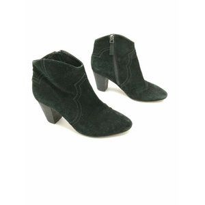 Mi/Mai Mi Mai Paris Black Suede A kle Boots 37 Women's US  6.5